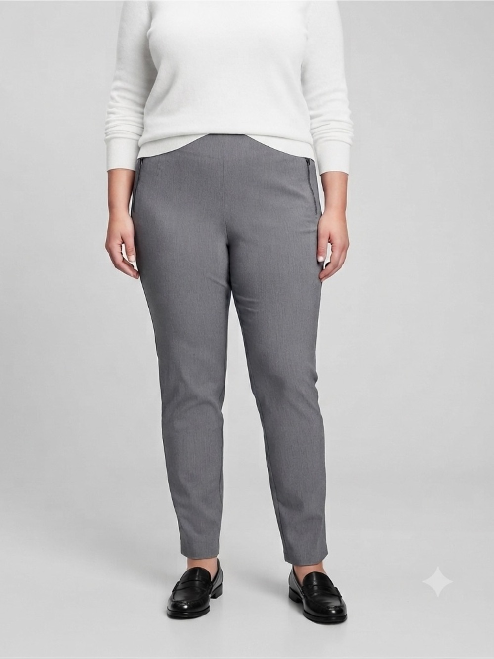 RICKI’S Charcoal Stretch Pants with Zipper Details XL